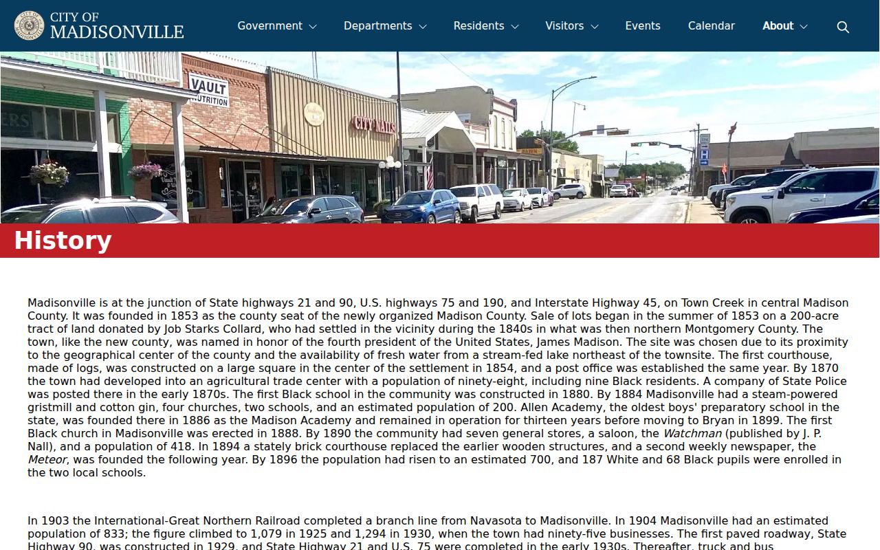 Madisonville court docket local history context