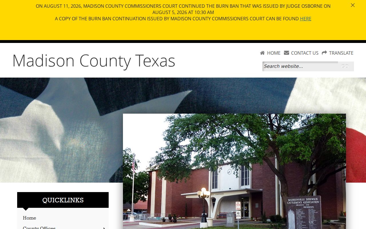 Madison County court docket county homepage